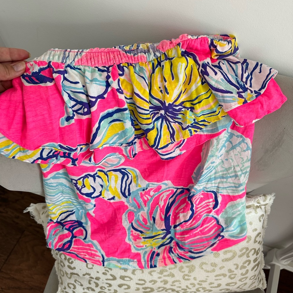 strapless lilly pulitzer top